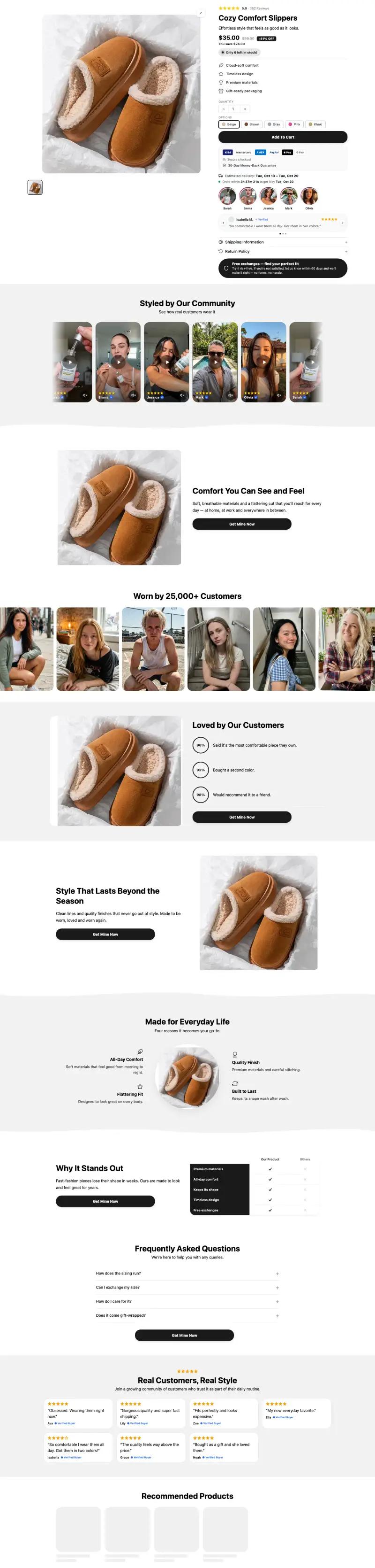 Fashion & Jewelry — Shopify product page template generated by Ecopy for a apparel product
